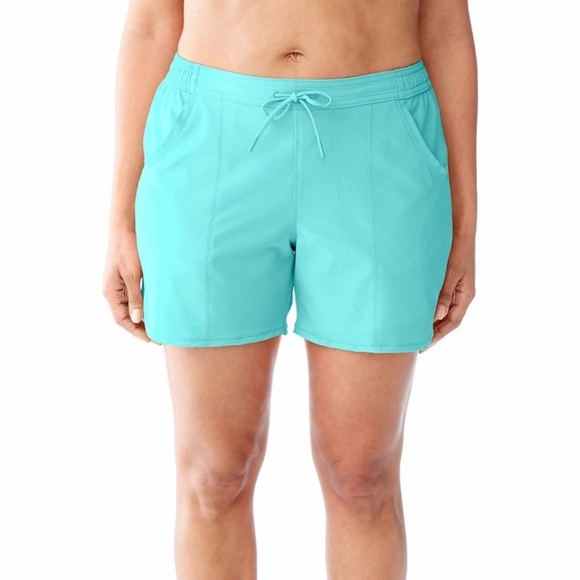 Lands' End Other - Lands End Turquoise Blue Swim Shorts Cover-Up Swimsuit Bottoms Womens Size 12
